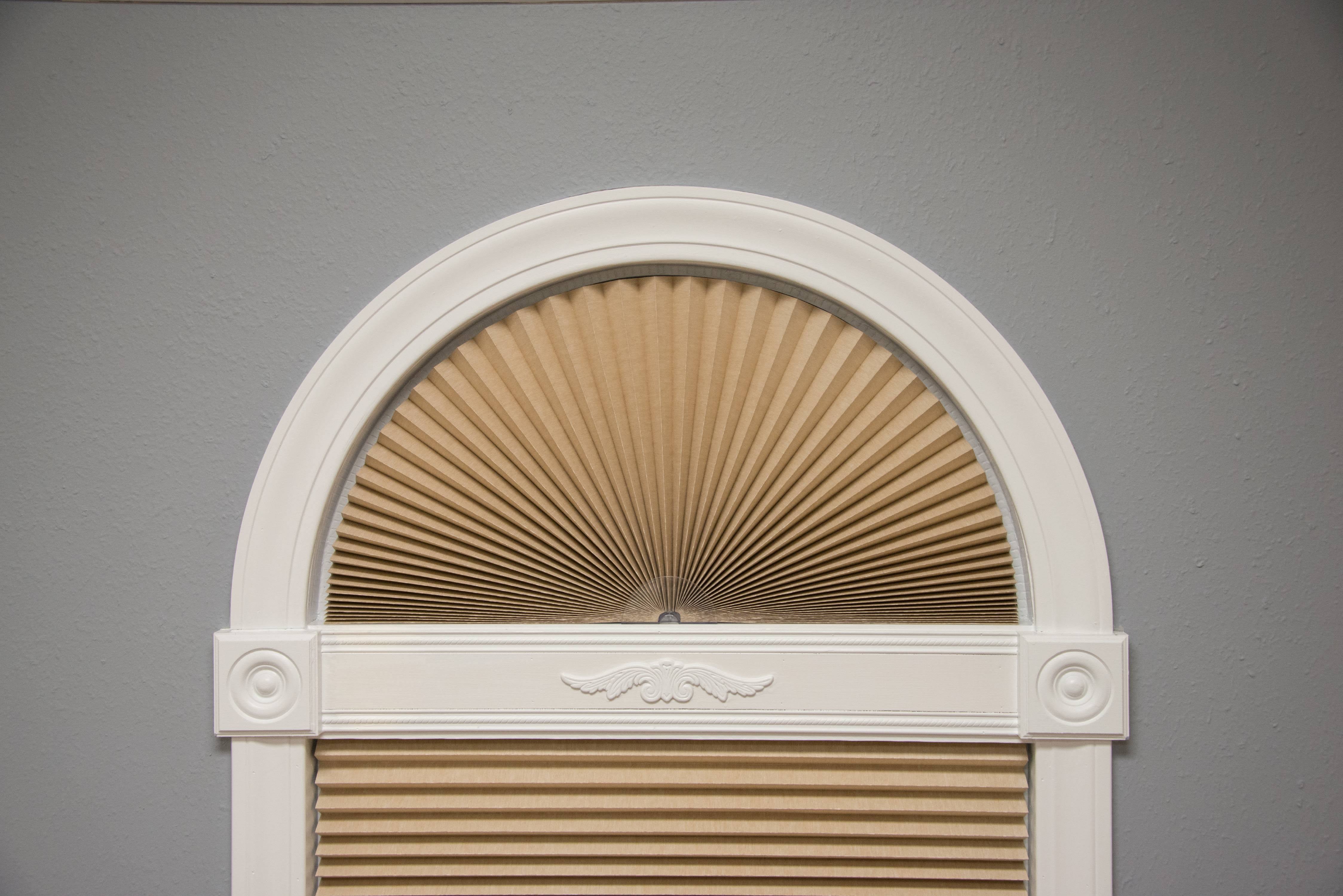 Redi Shade Original Arch Light Blocking Pleated Fabric Shade, 72 in x 36 in, Natural