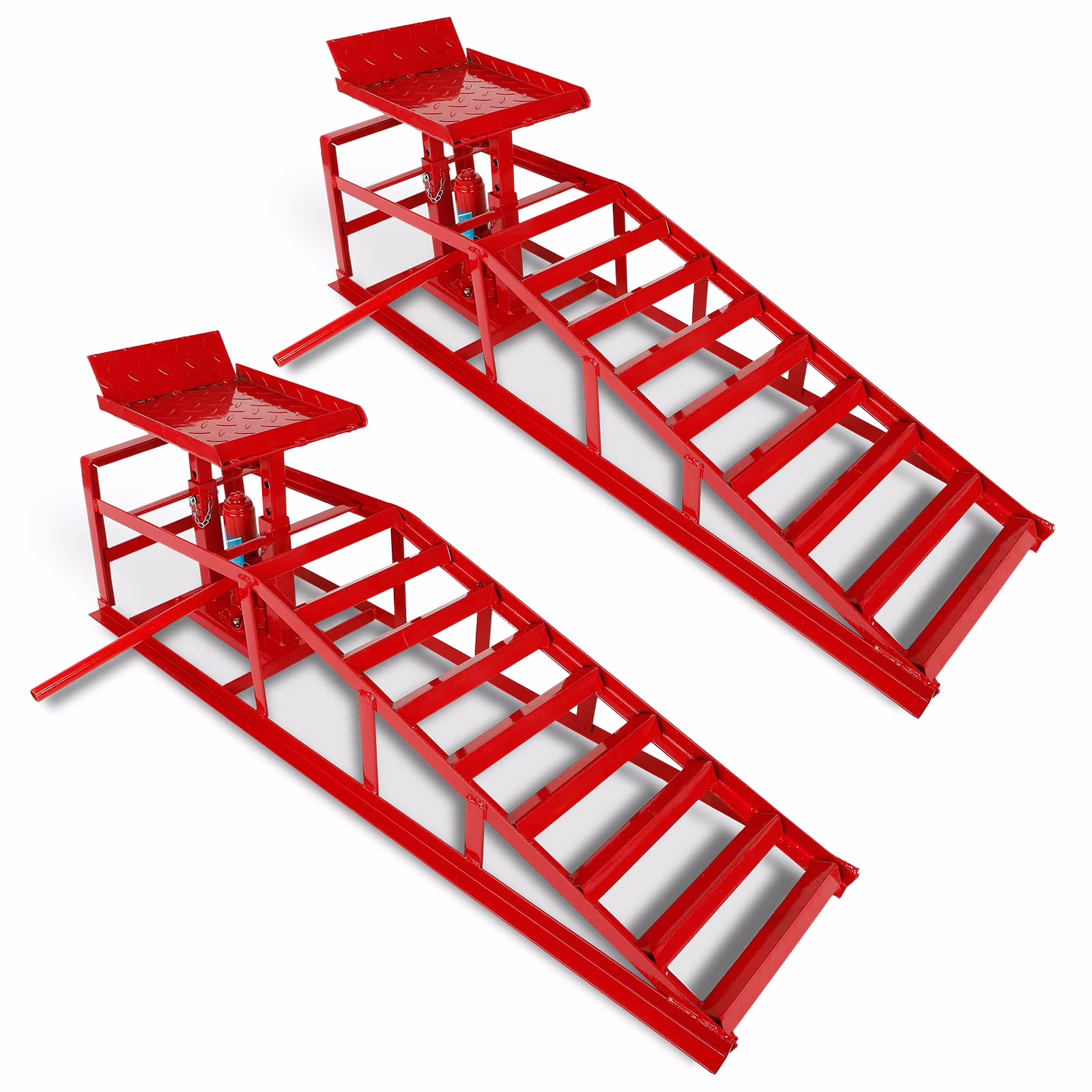 Confote Car Ramps, 2PCS 5T 10000 lb Portable Heavy Duty Hydraulic Car Ramps, Lift Ramp for Truck Vehicle Auto Garage Repair Red