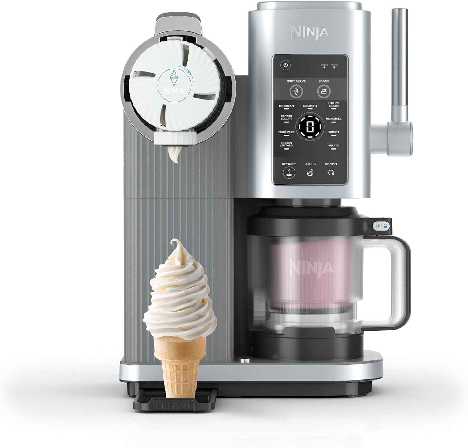 Machine glace et sorbetière CREAMi Scoop and Swirl 13 modes 2 pots pièces lavables NC701EU