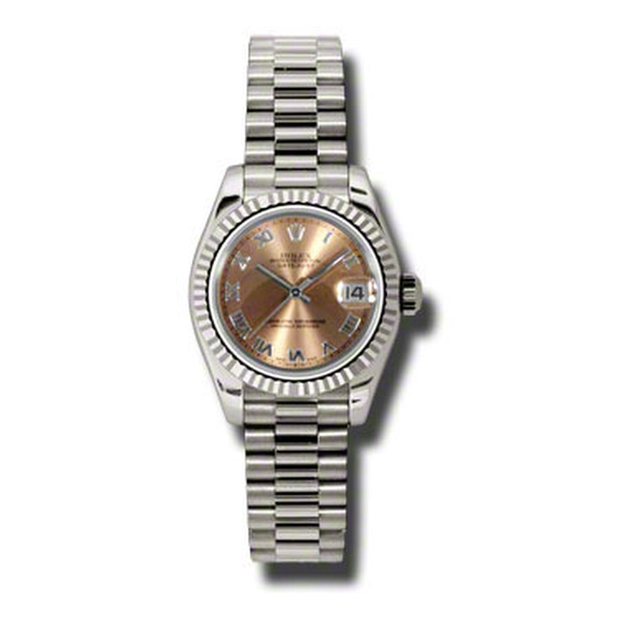 Rolex Lady-Datejust 26 Pink Dial 18K White Gold President Automatic Ladies Watch 179179PRP（Lifetime free warranty+90-days replacement service & Refund!.）