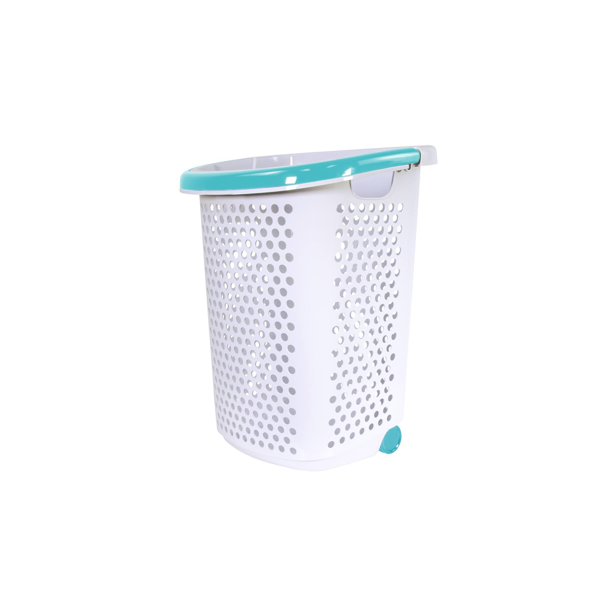 Home Logic Rolling Laundary Hamper, White