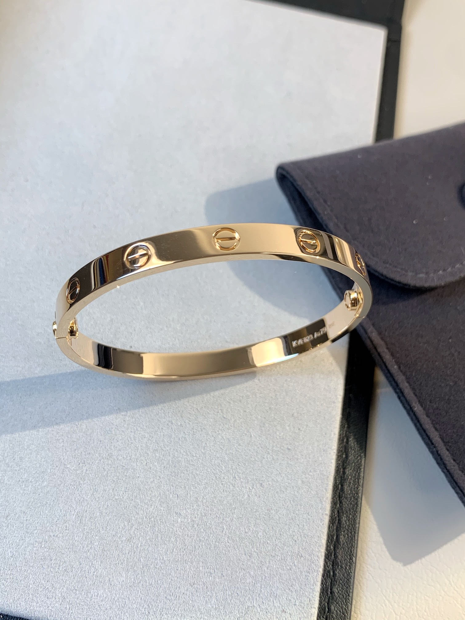 Cartier LOVE Series Wide 18K Bracelet