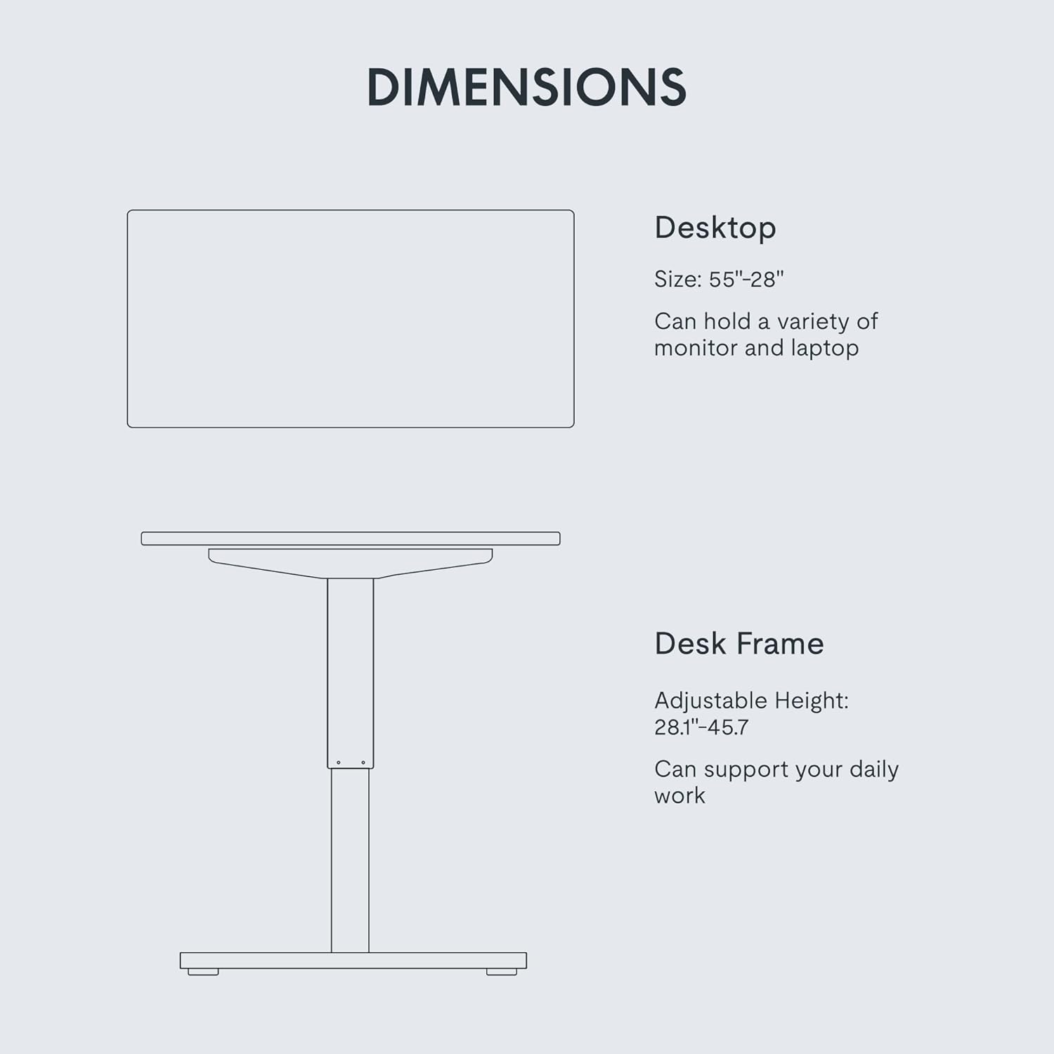 FLEXISPOT EN1 Whole-Piece Standing Desk