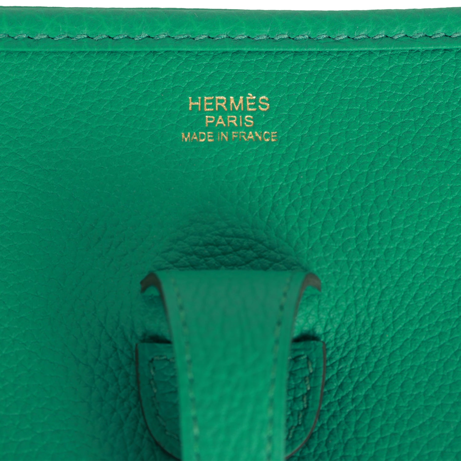 Hermes Evelyne III PM Vert Jade Clemence Gold Hardware