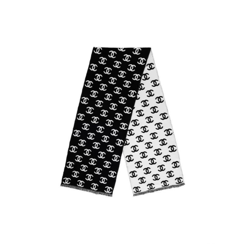 Chanel Scarf Double C Wool