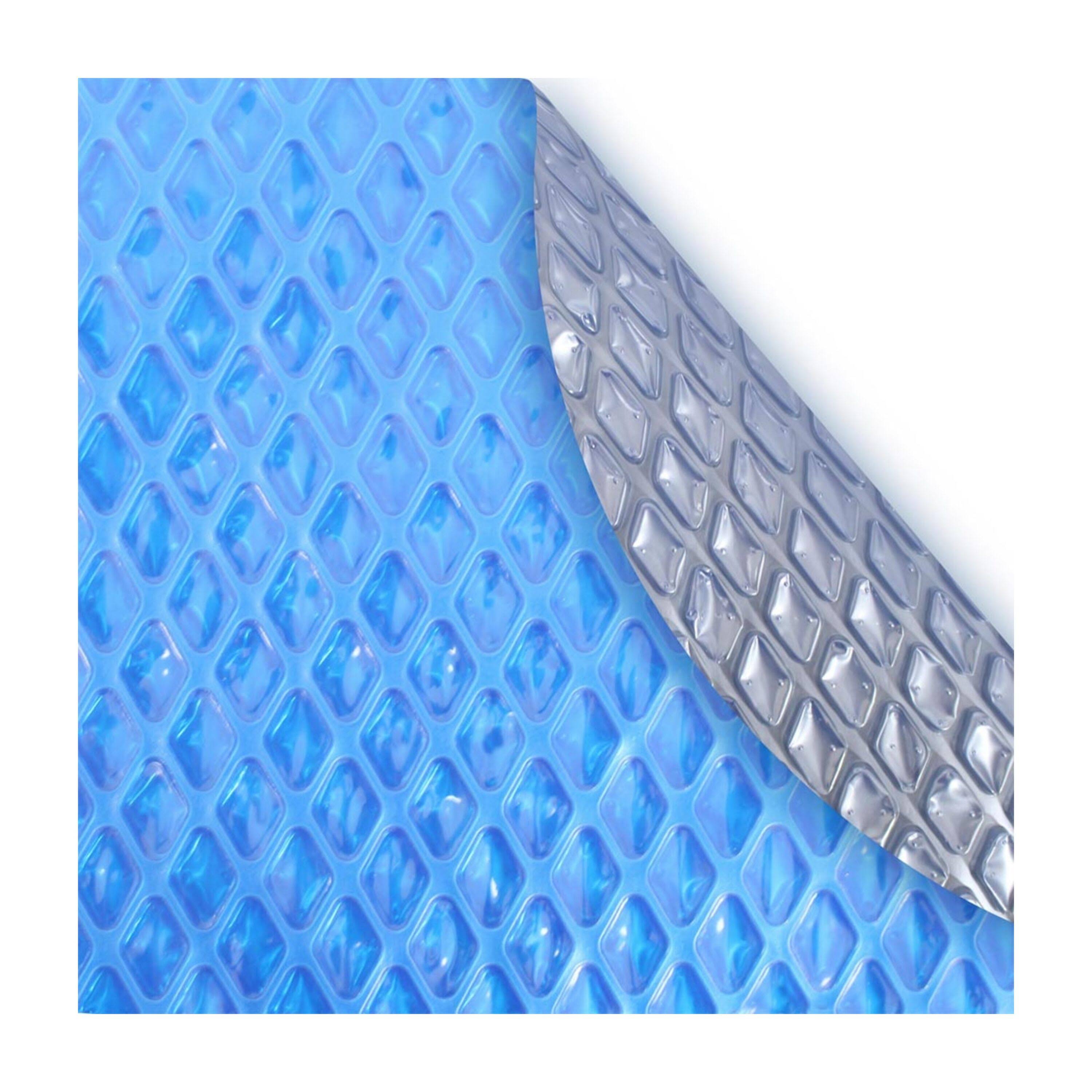Pool Mate Deluxe 5-Year Blue/Silver Solar Blanket for Above Ground Swimming Pools - 18 ft