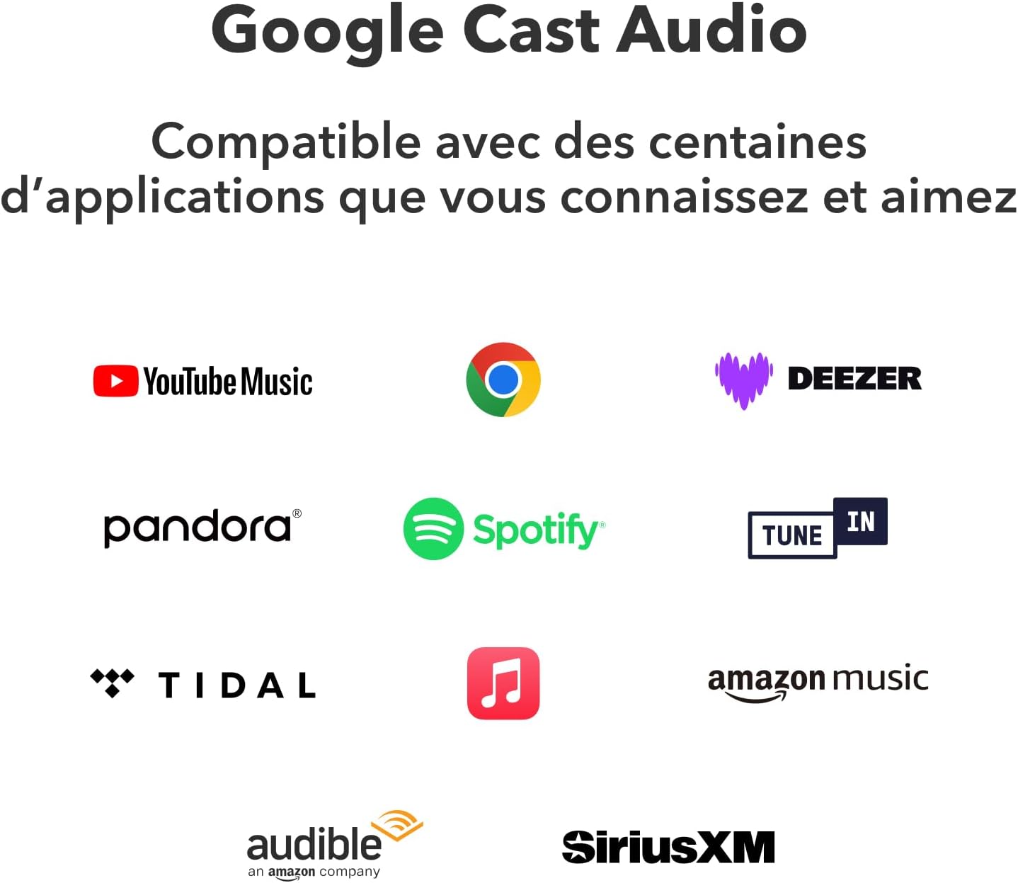 Récepteur audio WiFi AirPlay 2 Cast multiroom haute résolution