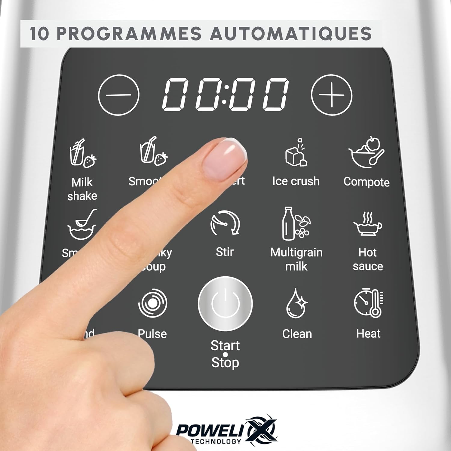 Blender chauffant 1400 W 10 programmes lames amovibles panier vapeur