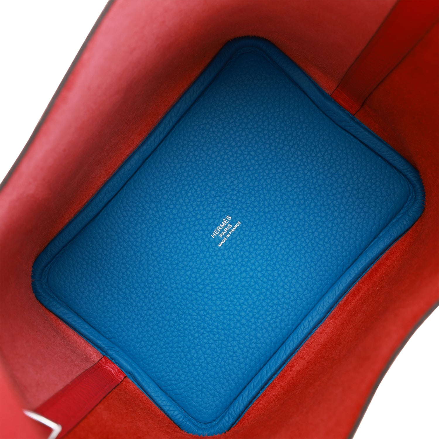Hermes Picotin Lock 18 Casaque Rouge de Coeur. Rose Extreme and Bleu Zanzibar Clemence Palladium Hardware