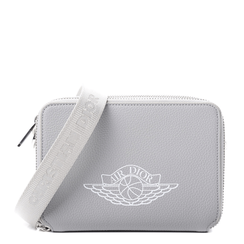 CHRISTIAN DIOR X AIR JORDAN Grained Calfskin Crossbody Grey