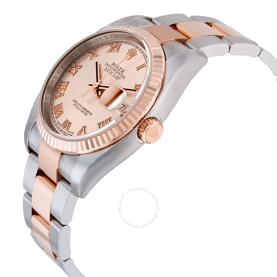 Rolex Oyster Perpetual Datejust 36 Pink Dial Stainless Steel and 18K Everose Gold Bracelet Automatic Men s Watch 116231PRO（Lifetime free warranty+90-days replacement service & Refund!.）