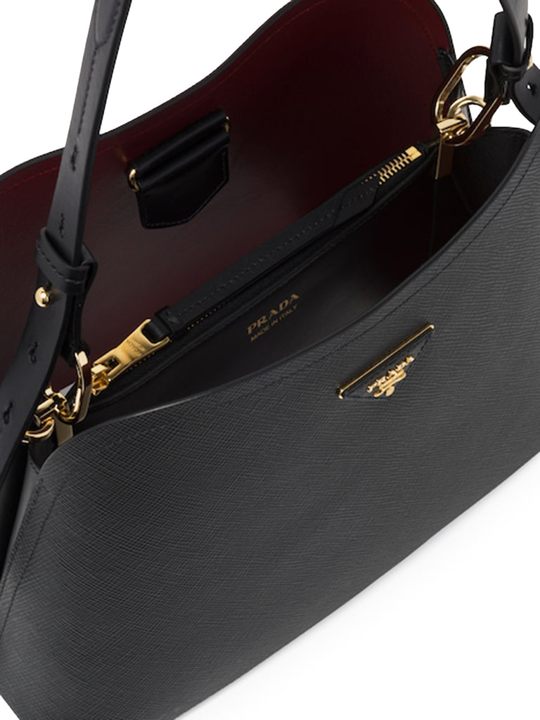 Prada Saffiano Leather Prada Matine Bag in Black