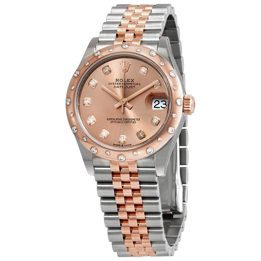 Rolex DateJust 31 Rose Dial Automatic Ladies Steel and 18kt Everose Gold Jubilee Watch 278341PDJ（Lifetime free warranty+90-days replacement service & Refund!.）