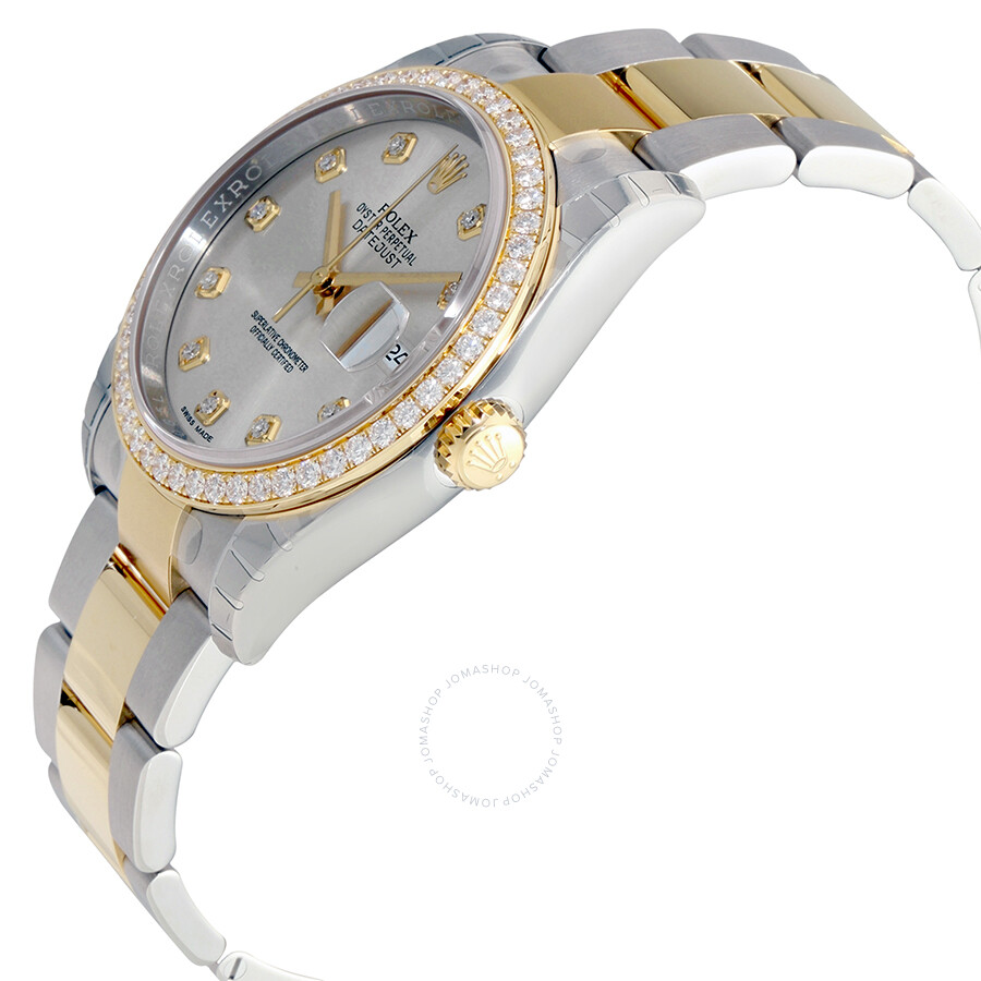 Rolex Oyster Perpetual Datejust 36 Silver Dial Stainless Steel and 18K Yellow Gold Bracelet Automatic Ladies Watch 116243SDO（Lifetime free warranty+90-days replacement service & Refund!.）