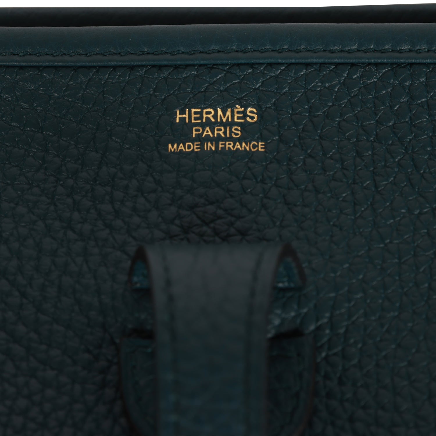 Hermes Evelyne PM Vert Cypress Clemence Gold Hardware