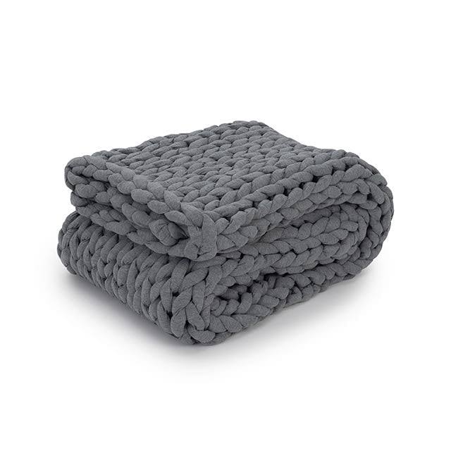 Nuzzie Knit Weighted Blanket 8 lbs / Heather Grey