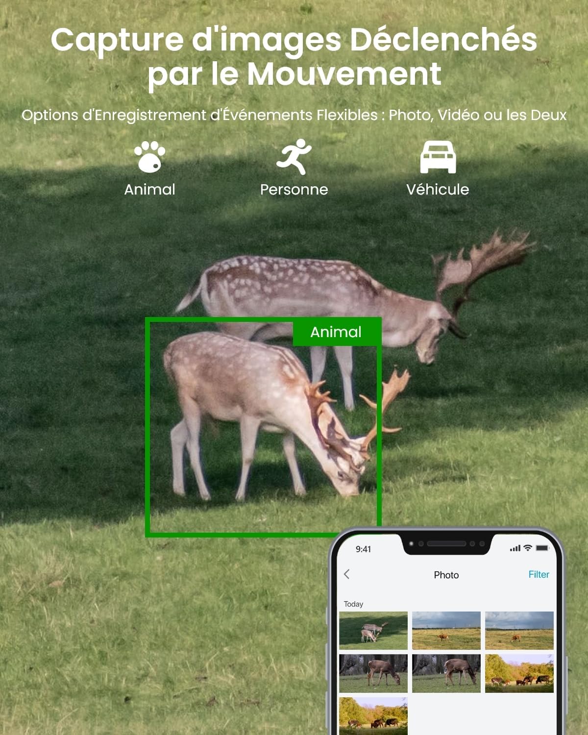 Caméra surveillance 4G LTE double objectif 4K SIM incluse PTZ suivi auto zoom hybride 6X IR sans lueur panneau solaire