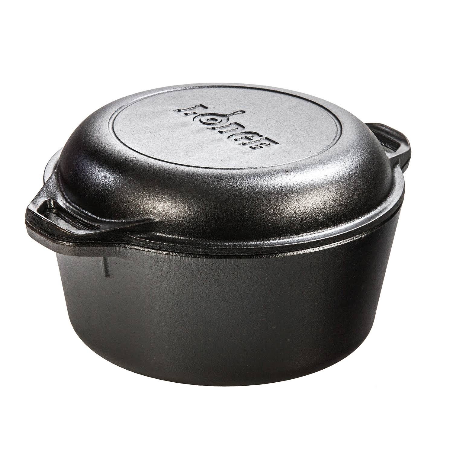 Lodge Cast Iron Double Dutch Oven 5 Quart