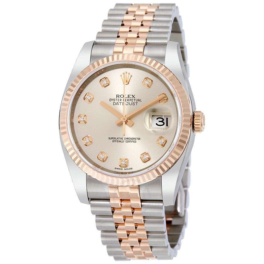 Rolex Datejust 36 Silver Dial Stainless Steel and 18K Everose Gold Jubilee Bracelet Automatic Men s Watch 116231SDJ（Lifetime free warranty+90-days replacement service & Refund!.）