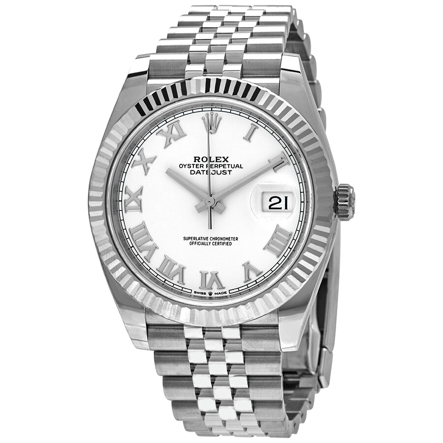 Rolex Datejust 41 White Dial Automatic Men s Jubilee Watch 126334WRJ（Lifetime free warranty+90-days replacement service & Refund!.）