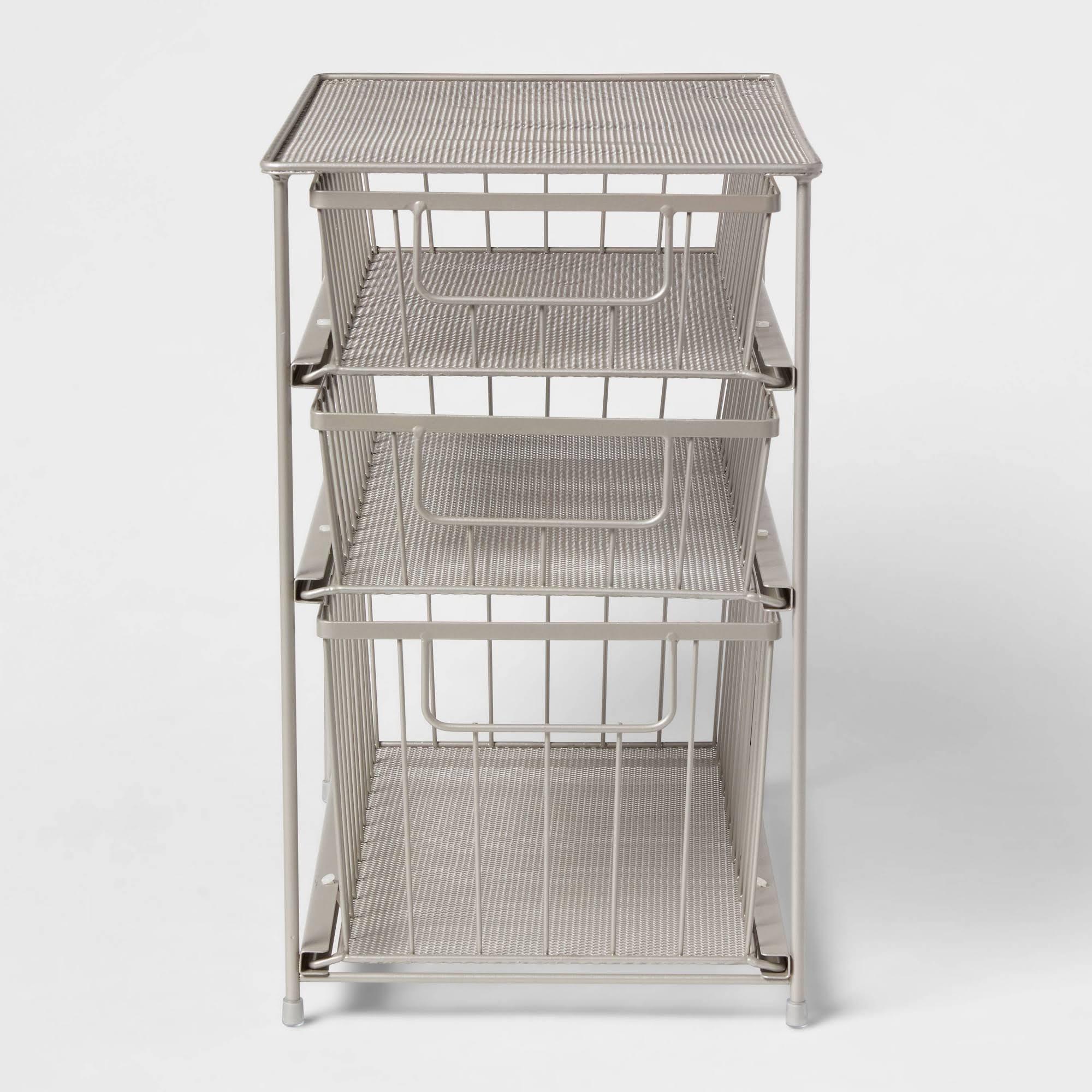 3 Tier Drawer Organizer Brushed Nickel - Brightroom