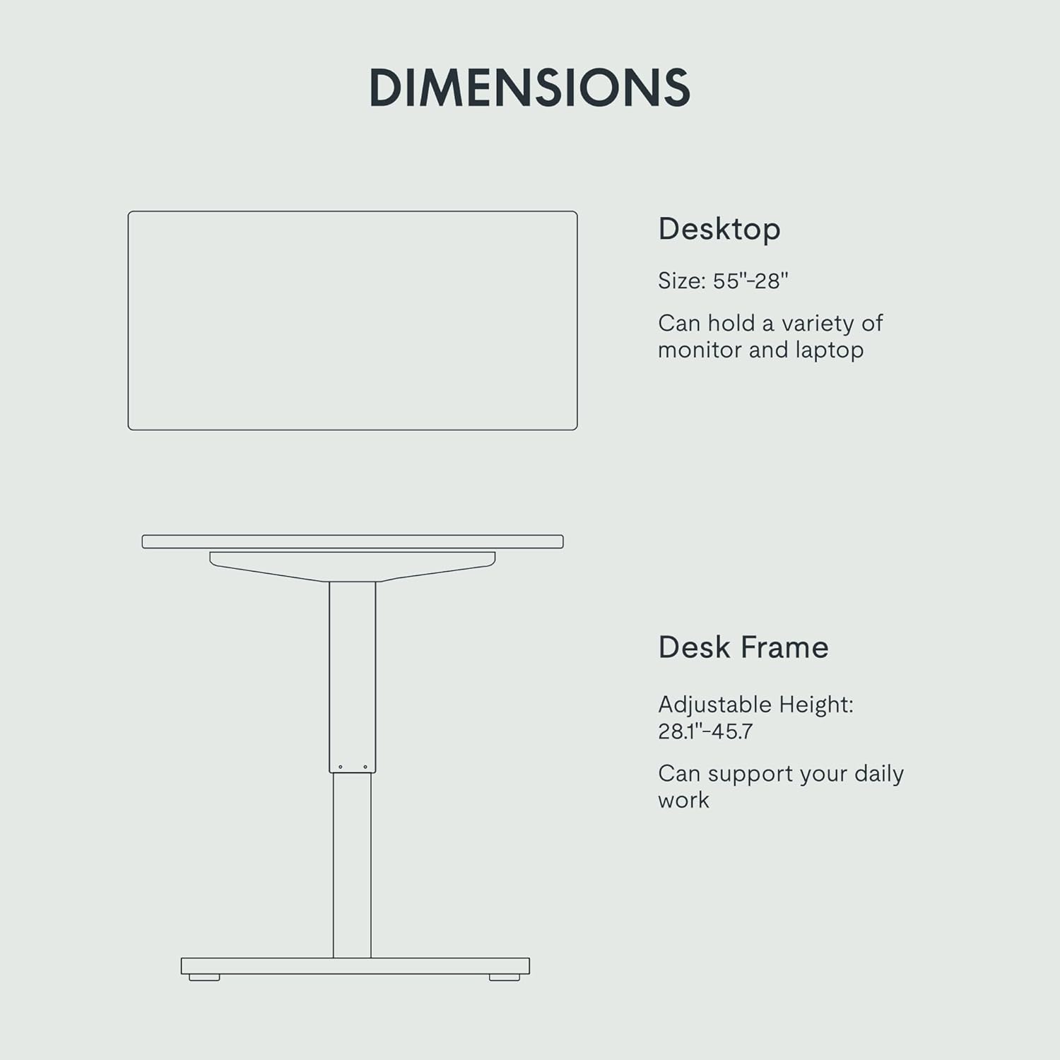 FLEXISPOT EN1 Whole-Piece Standing Desk