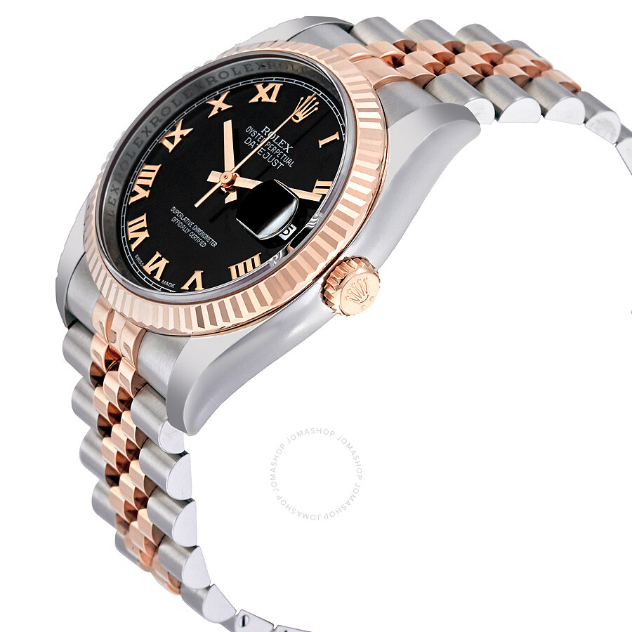 Rolex Oyster Perpetual Datejust 36 Black Dial Stainless Steel and 18K Everose Gold Jubilee Bracelet Automatic Men s Watch 116231BKRJ（Lifetime free warranty+90-days replacement service & Refund!.）
