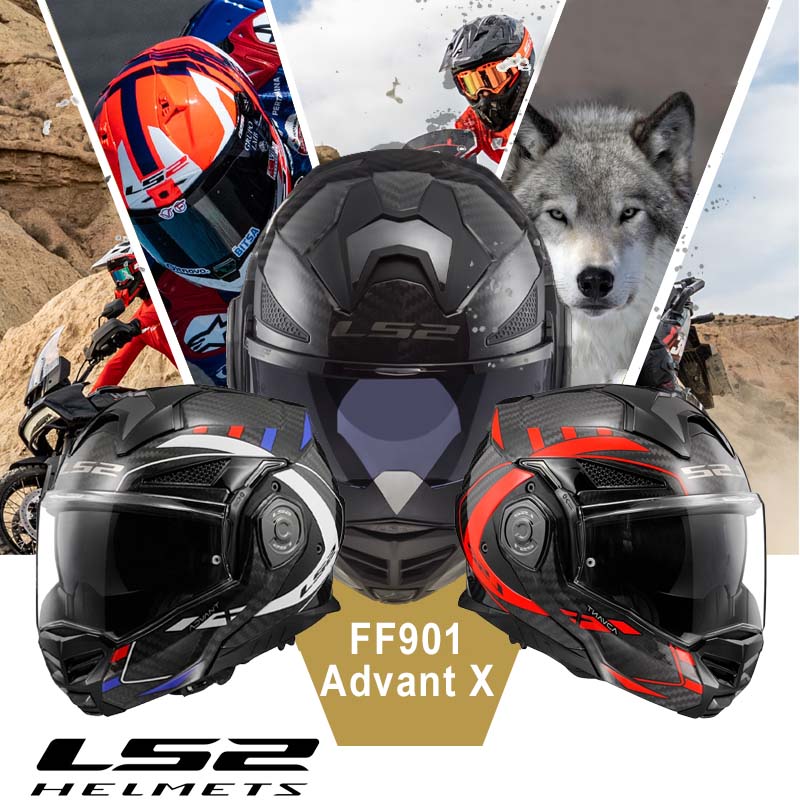 LS2 FF901 ADVANT X+ helmet in lightweight carbon fiber