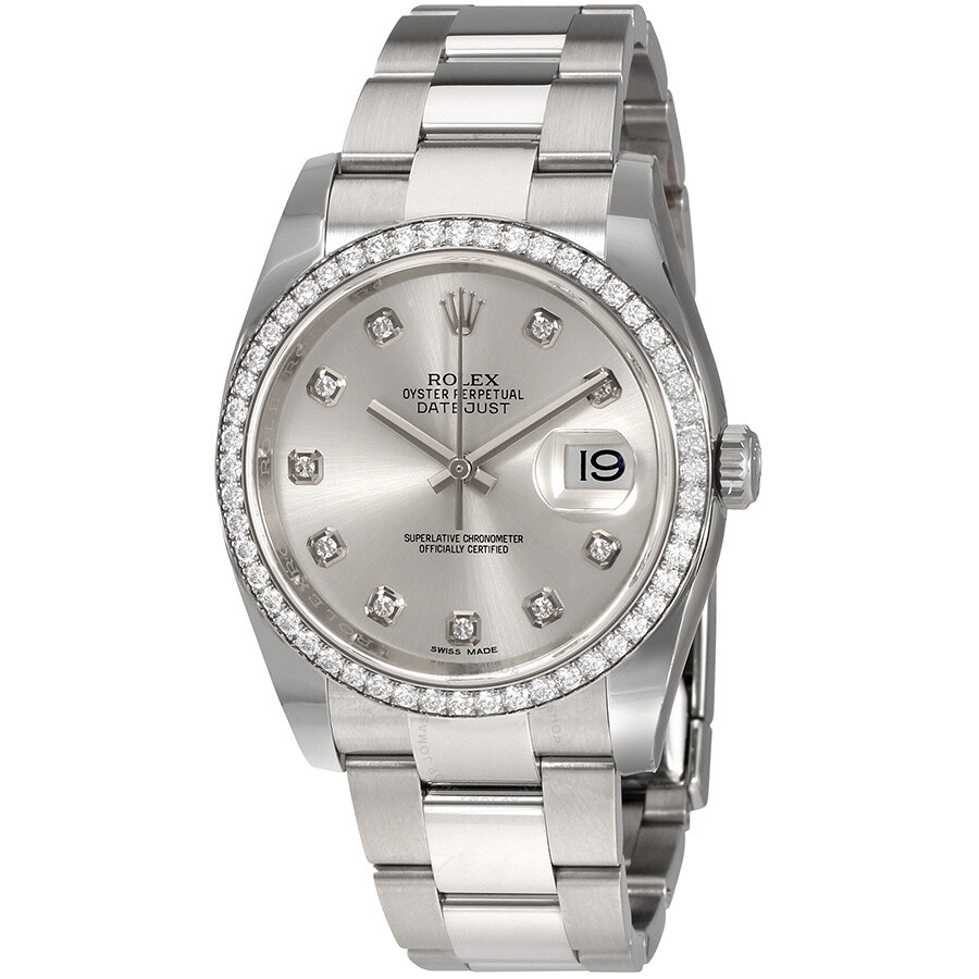 Rolex Oyster Perpetual Datejust 36 Silver Dial Stainless Steel Bracelet Automatic Ladies Watch 116244SDO（Lifetime free warranty+90-days replacement service & Refund!.）