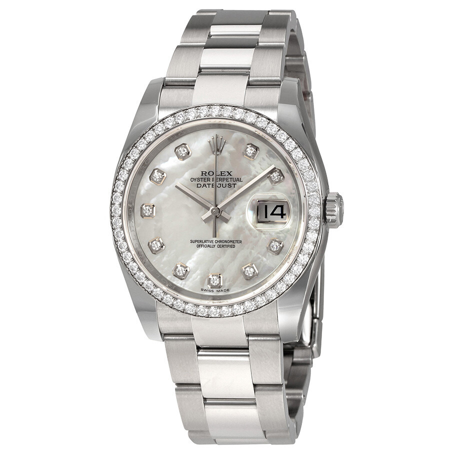 Rolex Oyster Perpetual Datejust 36 Mother of Pearl Dial Stainless Steel Bracelet Automatic Ladies Watch 116244MDO（Lifetime free warranty+90-days replacement service & Refund!.）