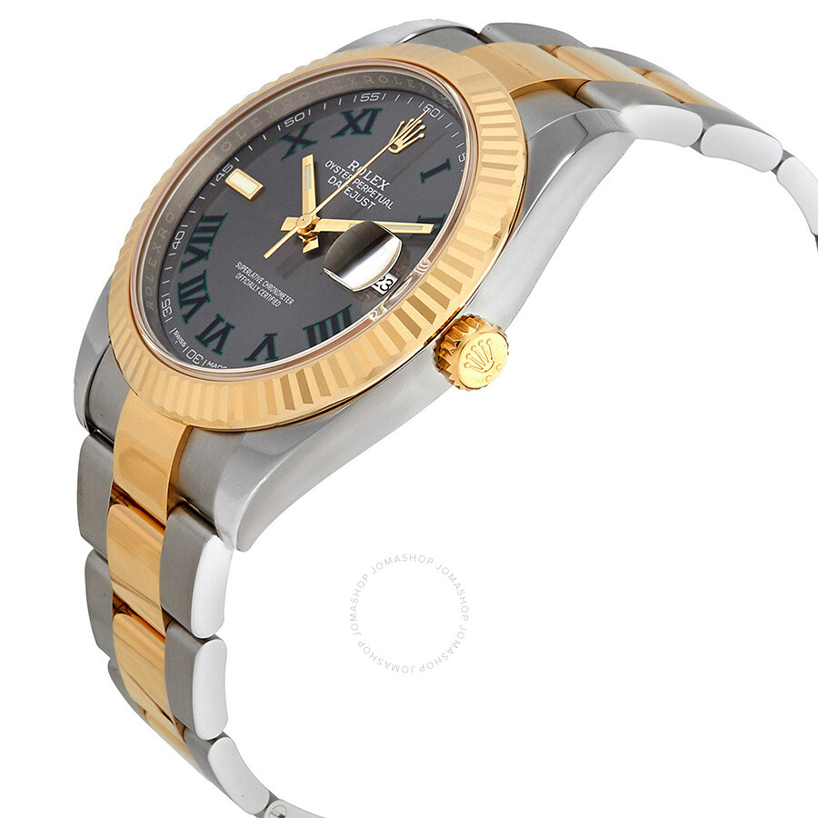 Rolex Datejust 41 Grey Dial Stainless Steel and 18K Yellow Gold Men s Watch 126333GYRO（Lifetime free warranty+90-days replacement service & Refund!.）