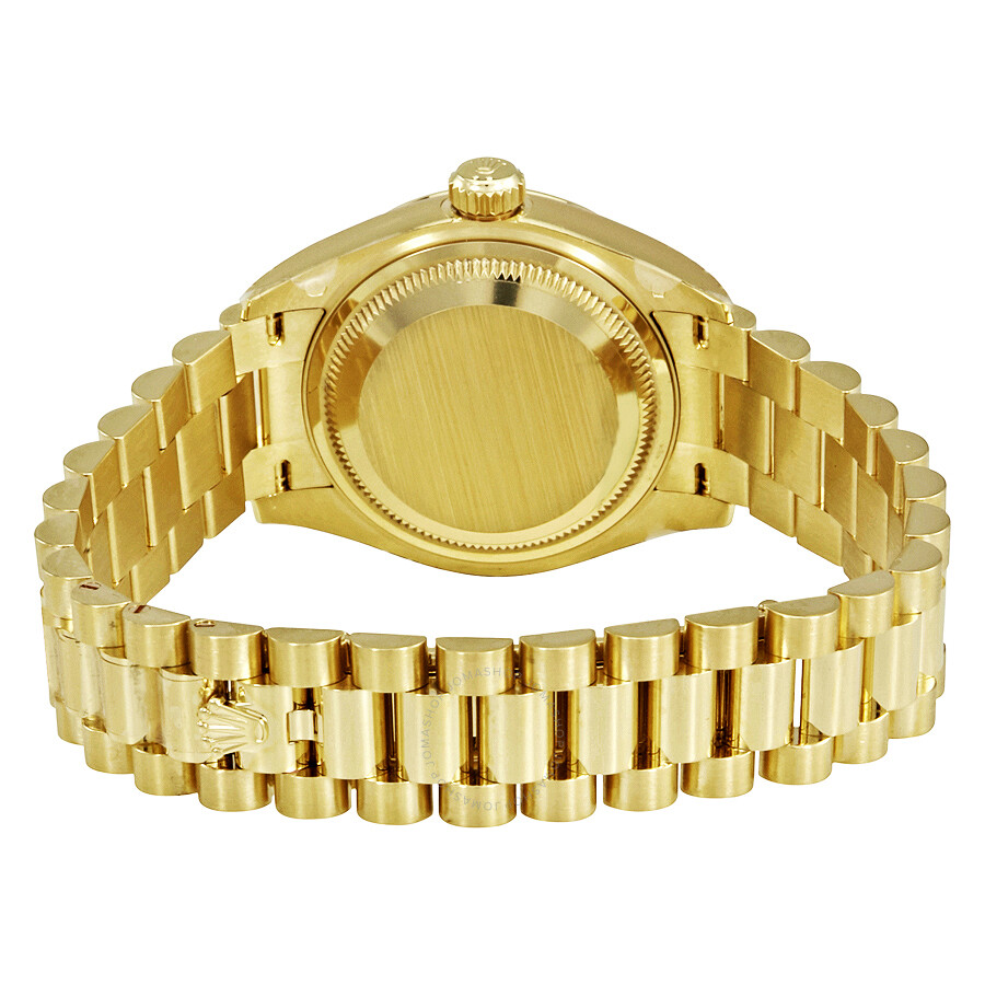 Rolex Lady-Datejust 28 Silver Dial 18K Yellow Gold President Automatic Ladies Watch 279178SSP（Lifetime free warranty+90-days replacement service & Refund!.）