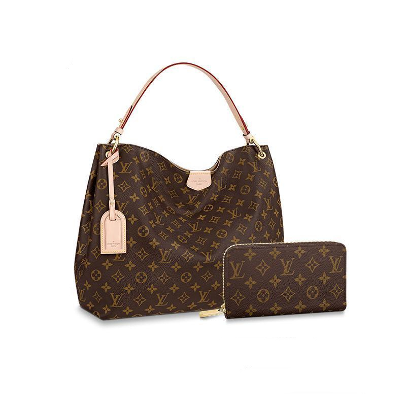 Louis Vuitton GRACEFUL MM LONG WALLET 2-PIECE SET（M43704 + M60017）