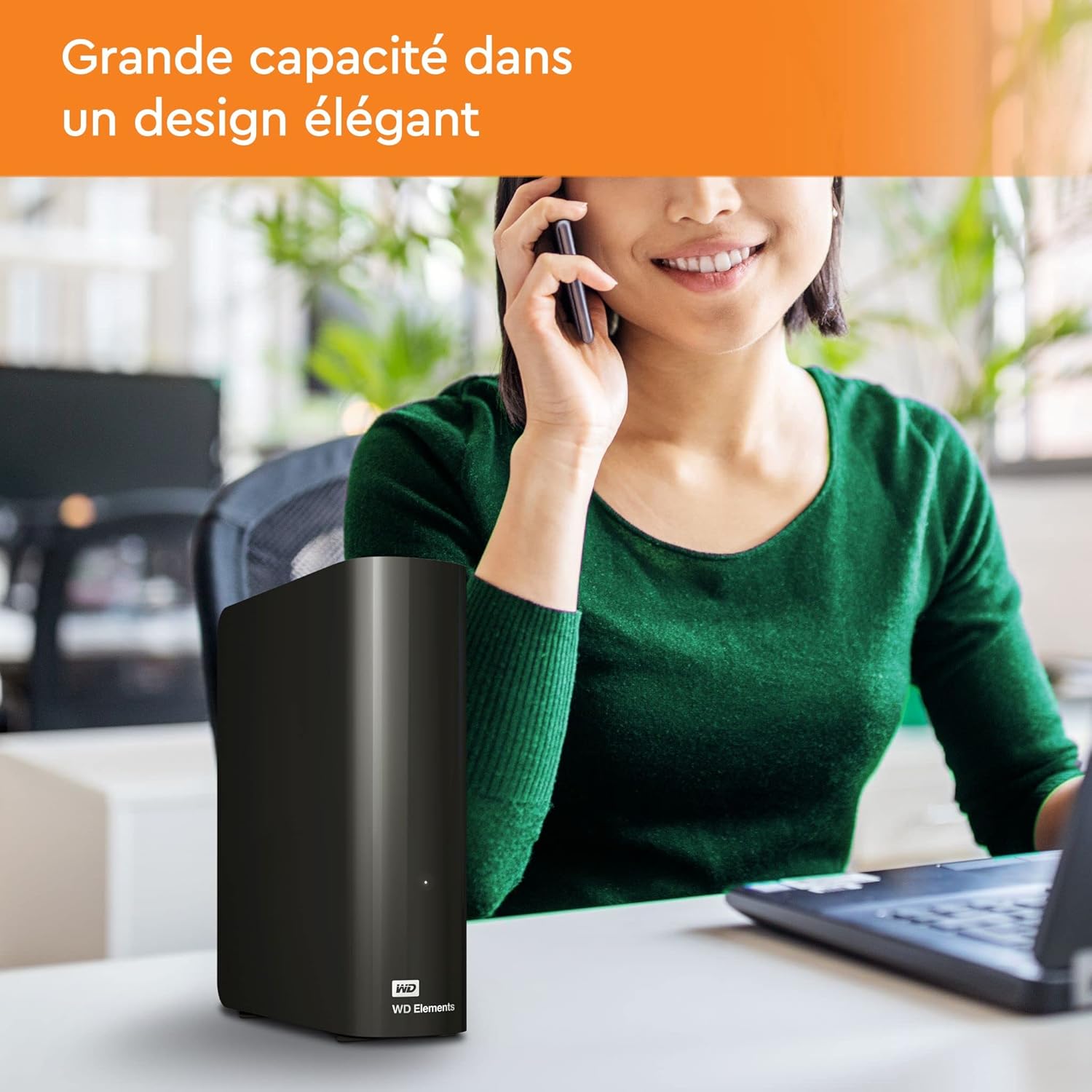 Disque dur bureau 20 To USB 30 stockage photos vidéos fichiers résistant chocs noir