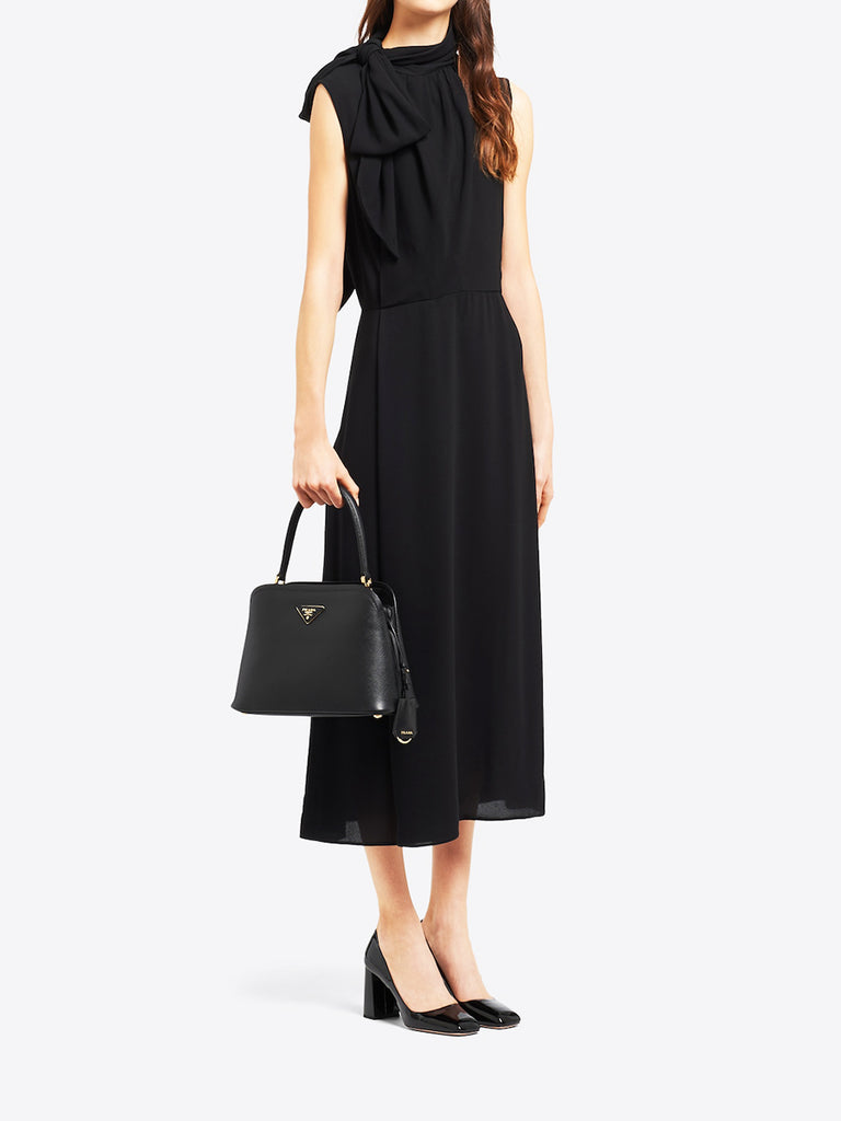 Prada Medium Saffiano Leather Prada Matine Bag in Black