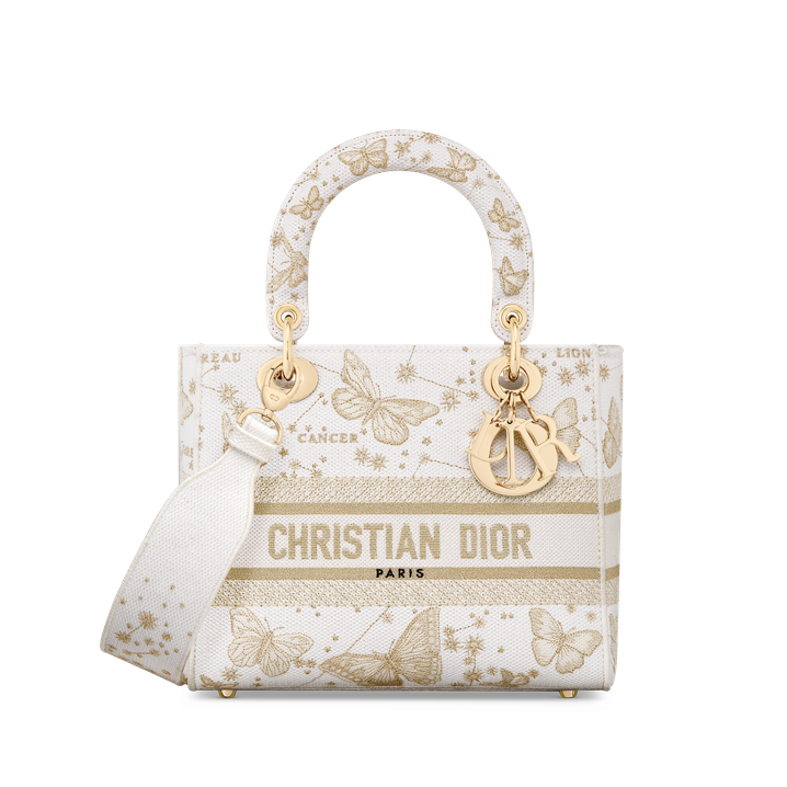 Dior Lady D-Lite Embroidered Bag Christmas limited style