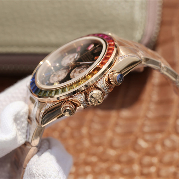 Rolex 116595 Cosmograph Daytona Rainbow 18k Rose Gold