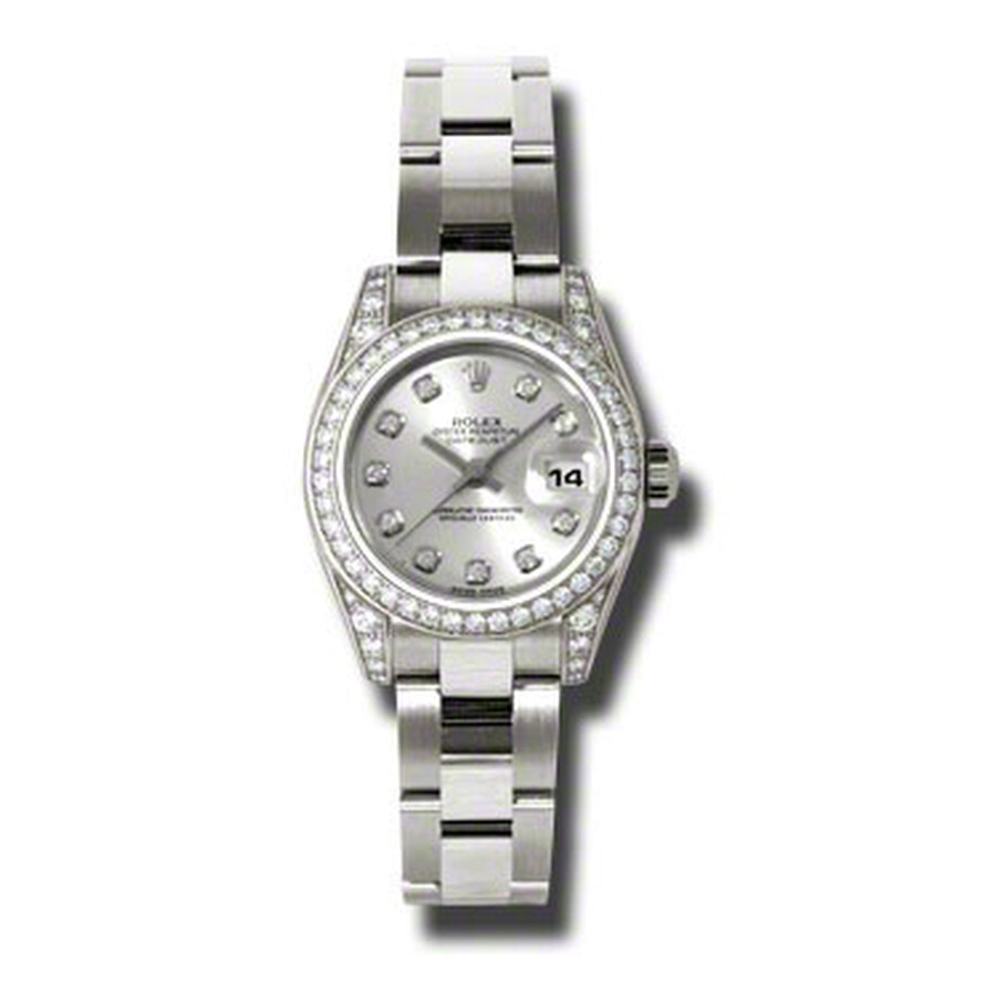 Rolex Lady Datejust 26 Silver Dial 18K White Gold Oyster Bracelet Automatic Watch 179159SDO（Lifetime free warranty+90-days replacement service & Refund!.）