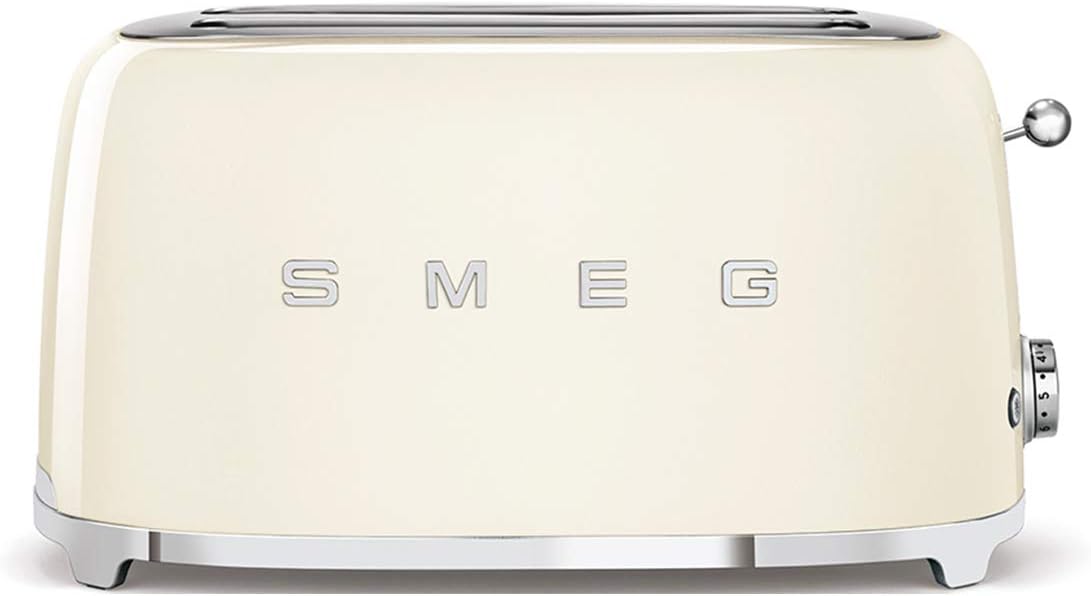 Grille-pain 4 tranches fentes 36 mm 6 niveaux 1500W crème