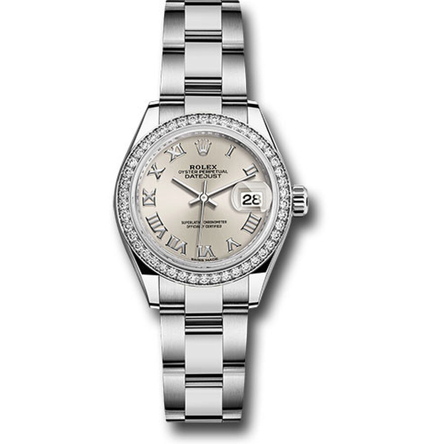Rolex Lady Datejust Automatic Silver Dial Ladies Oyster Watch 279384SRO（Lifetime free warranty+90-days replacement service & Refund!.）