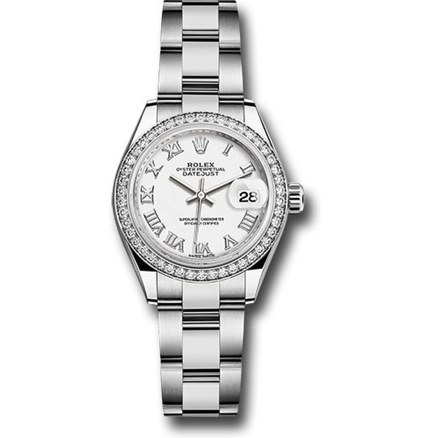 Rolex Lady Datejust Automatic White Dial Ladies Oyster Watch 279384WRO（Lifetime free warranty+90-days replacement service & Refund!.）
