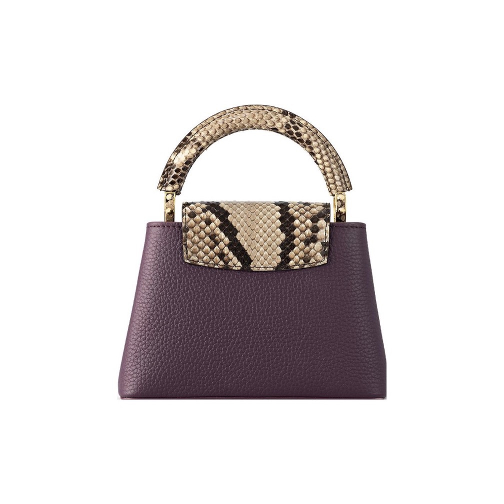 LOUIS VUITTIN Capucines leather with python skin trim