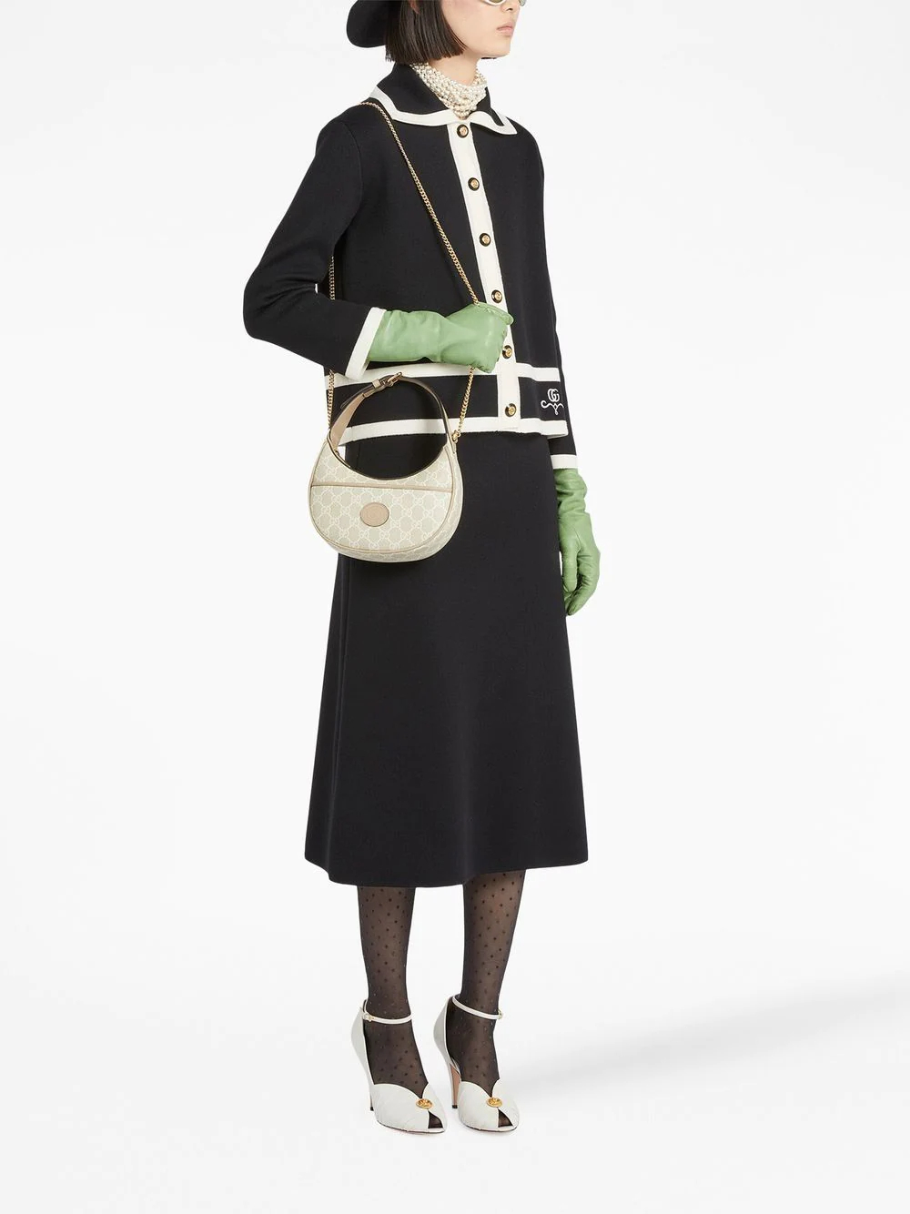 GG half-moon mini bag