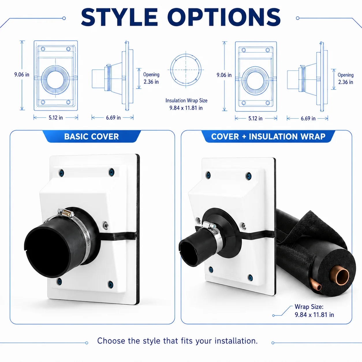 HVAC Wall Penetration & Line-Set Cover Kit – Retrofit Finish Solution