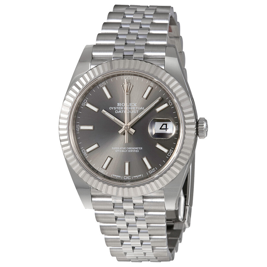 Rolex Datejust Dark Rhodium Dial Automatic Men s Jubilee Watch 126334RSJ（Lifetime free warranty+90-days replacement service & Refund!.）