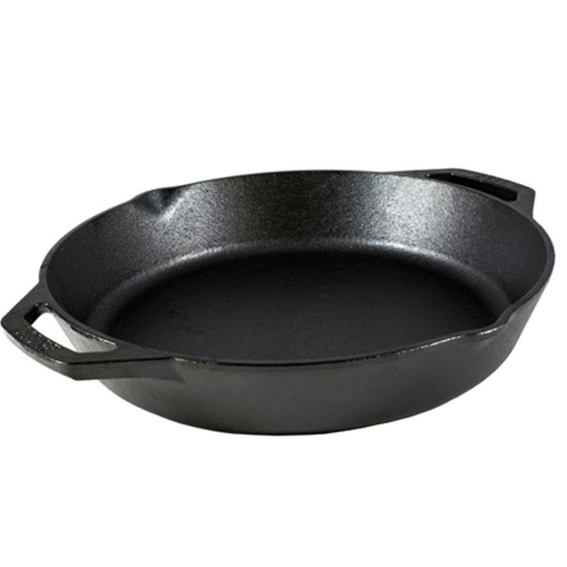Lodge 12 Cast Iron Dual Handle Pan, Black