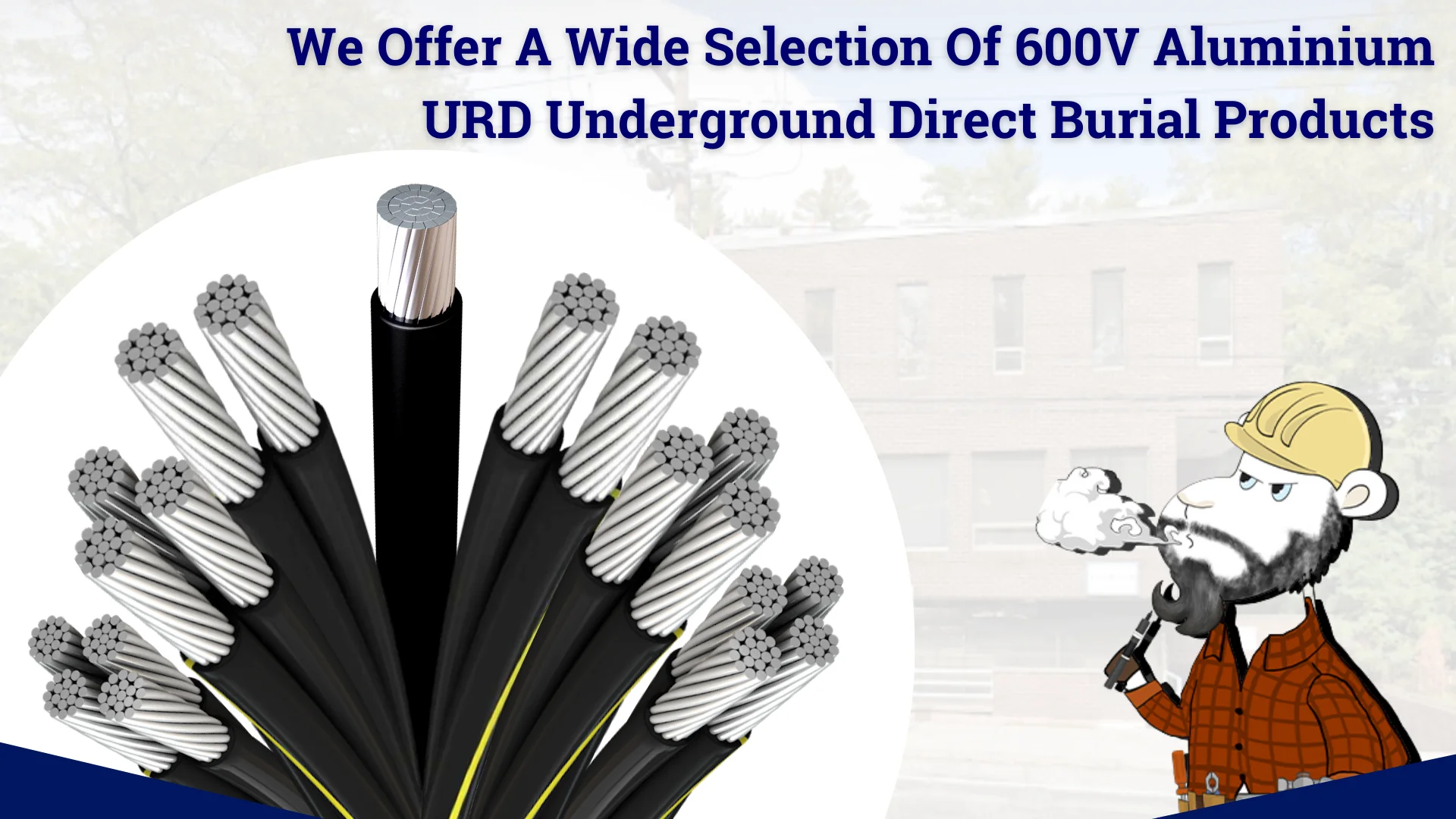 100' Aluminum URD Dyke 2 - 2 - 2 - 4 Cable Direct Burial Quadruplex Secondary Wire by General Cable