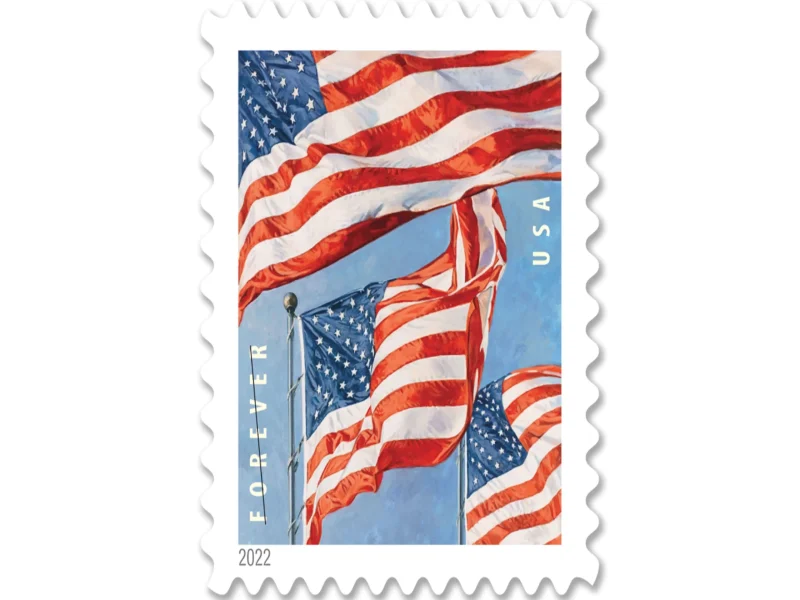 Forever Stamps 2022 U.S. Flag – Patriotic Symbol. First-Class Postage