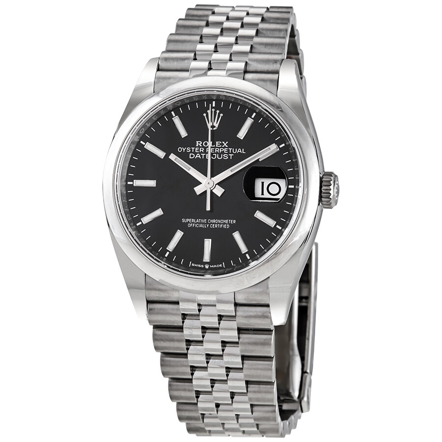 Rolex Datejust 36 Automatic Black Dial Men s Jubilee Watch 126200BKSJ（Lifetime free warranty+90-days replacement service & Refund!.）