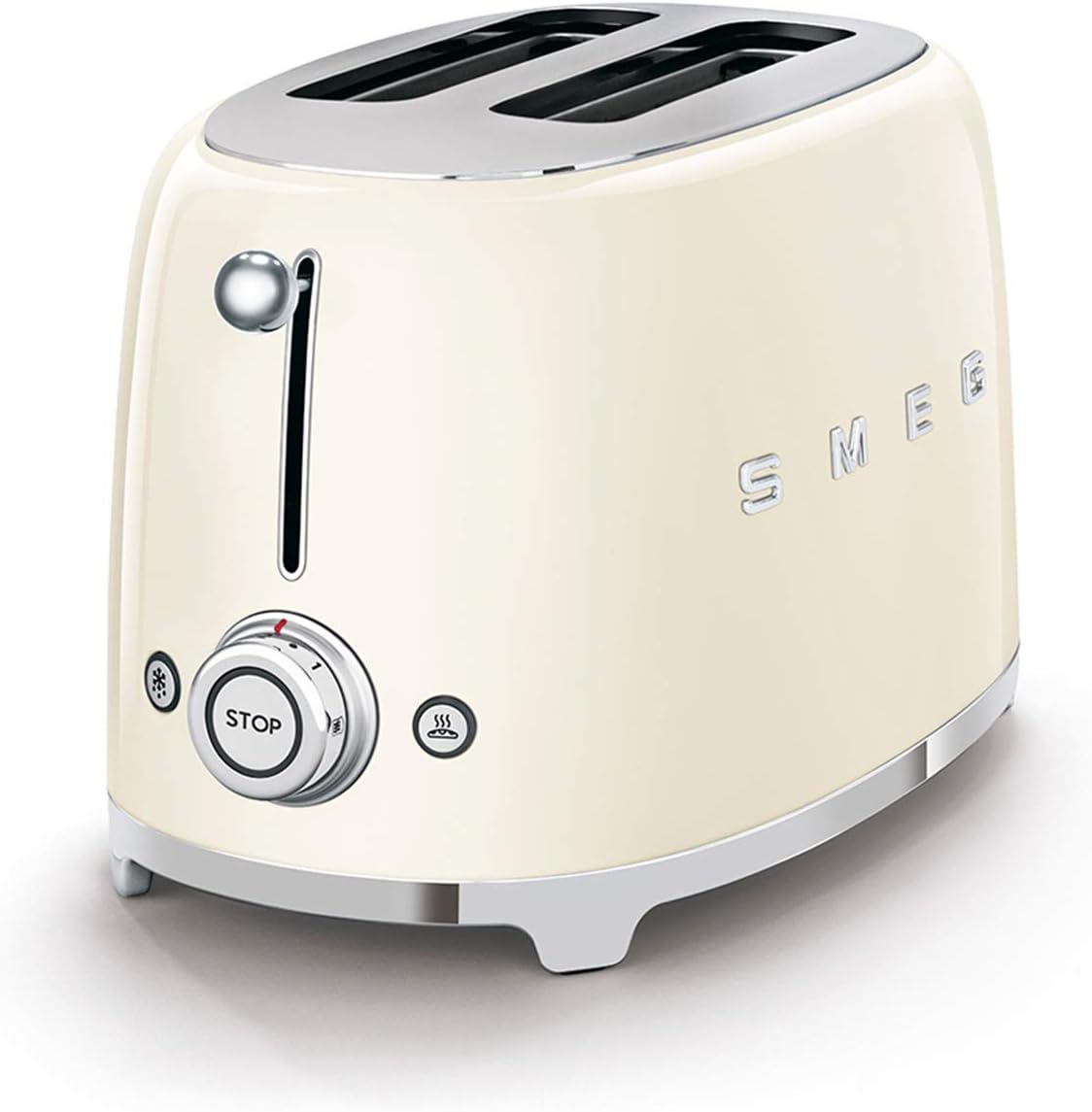 Grille pain 2 tranches fentes 36 mm 6 niveaux 950 W crème